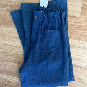 Emerson Fry ZIP FRONT TULIP CROP FLARE 2 - INDIGO